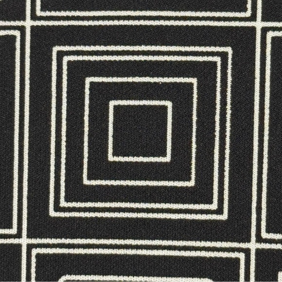 ๐ค Vintage Mod Wrap Dress | Black White Geometric Print | Size XS - Picture 4 of 6